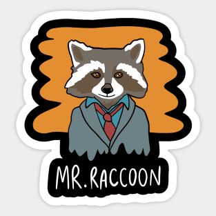 Mr. Raccoon in a Suit - Funny Trash Panda Sticker